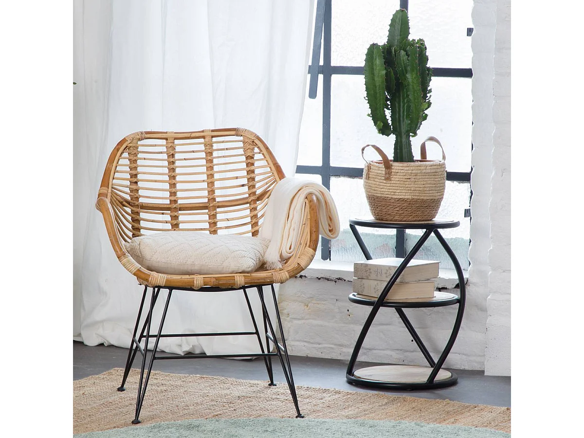 Table de chevet en bois de manguier Mykonos