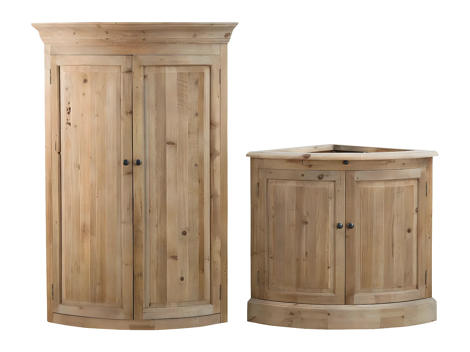 Buffet d'angle haut en bois recyclé Garance