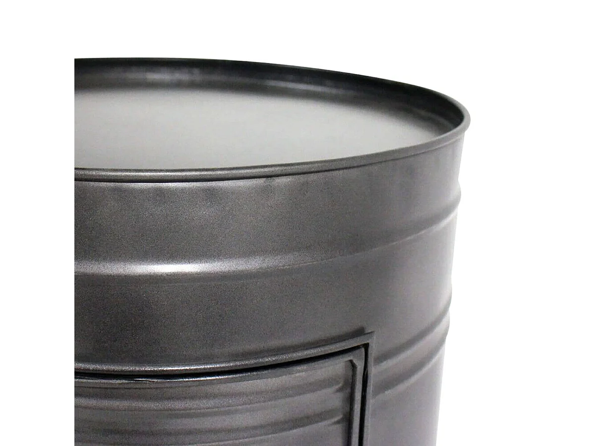 Table de chevet en métal gris Meryl