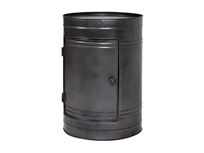 Table de chevet en métal gris Meryl