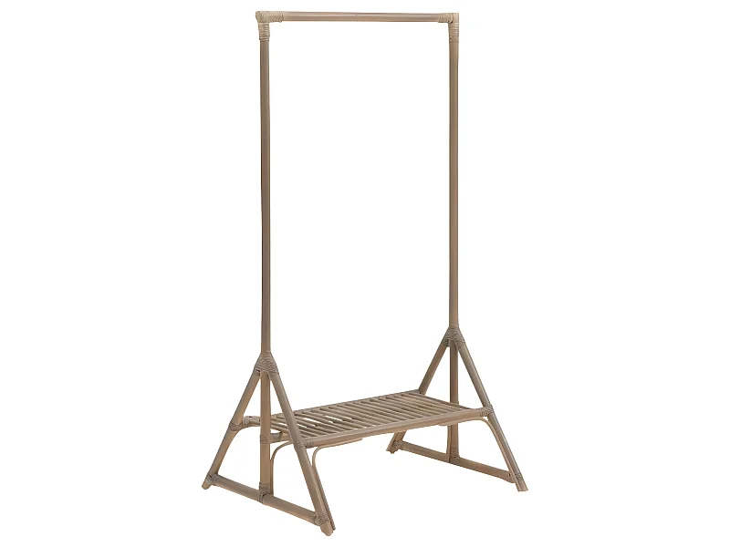 Perchero de ratán con estante Rattan - Estilo bohemio y vintage - Made in Meubles