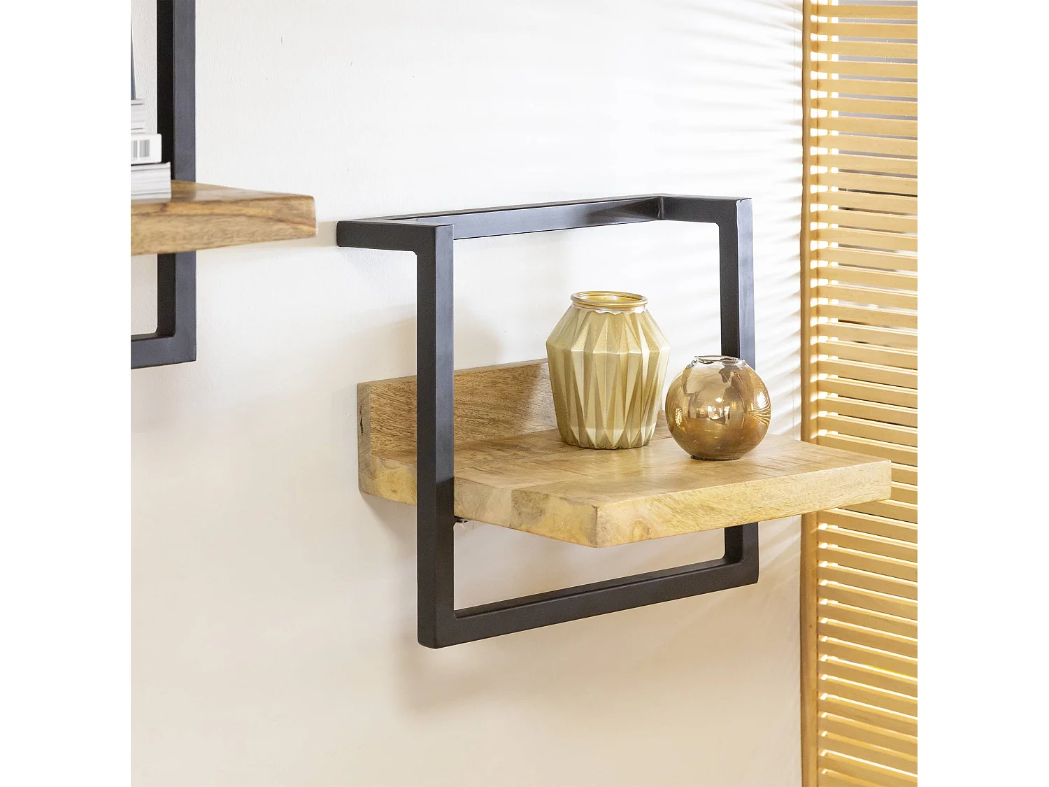 Etagère murale en bois de manguier moyen modèle Joie