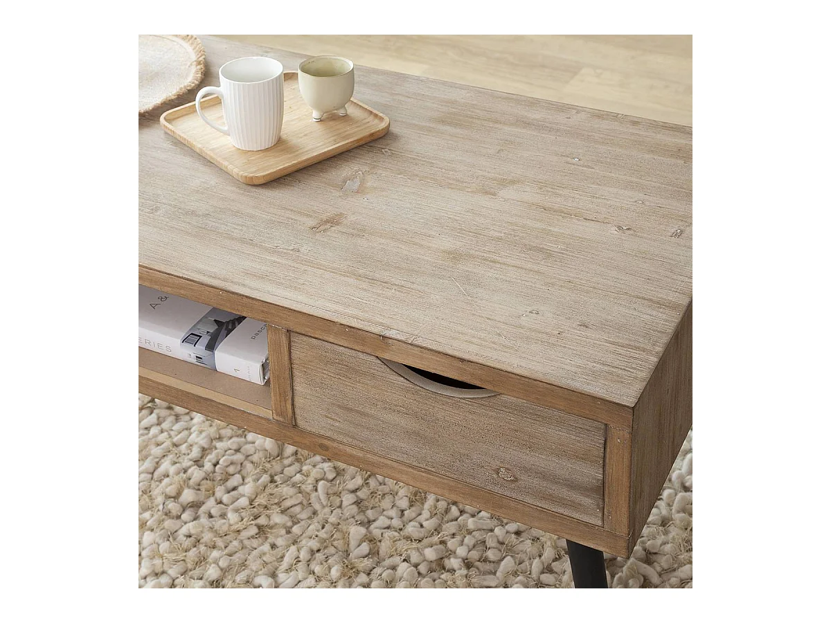 Table basse en bois de sapin Natural