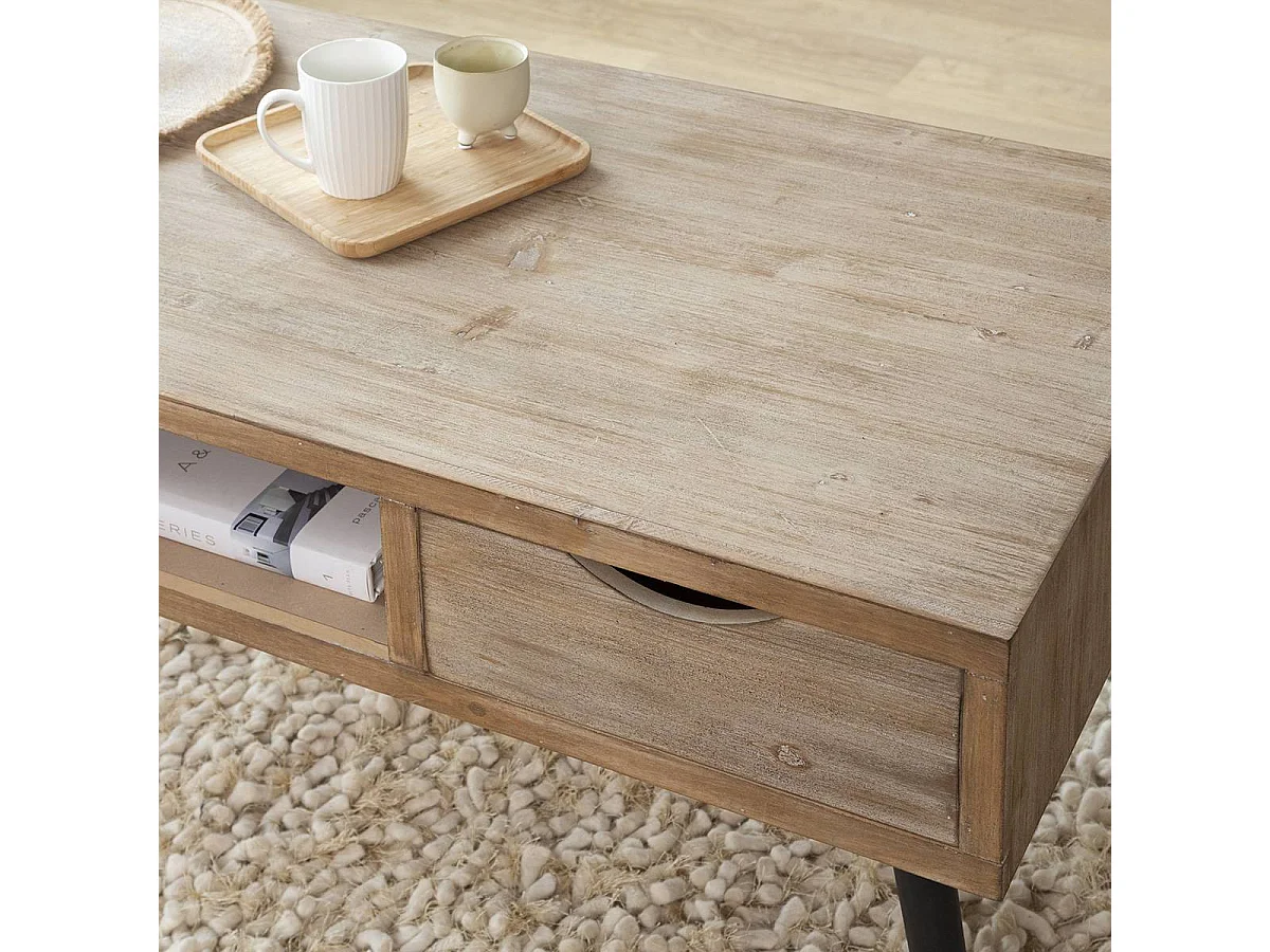 Table basse en bois de sapin Natural