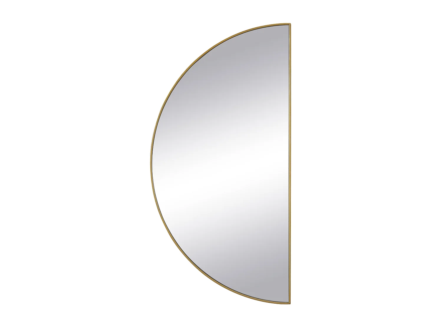 Lot de 2 miroirs demi-cercle design en métal - L.50 x H.100 cm - Doré - GAVRA