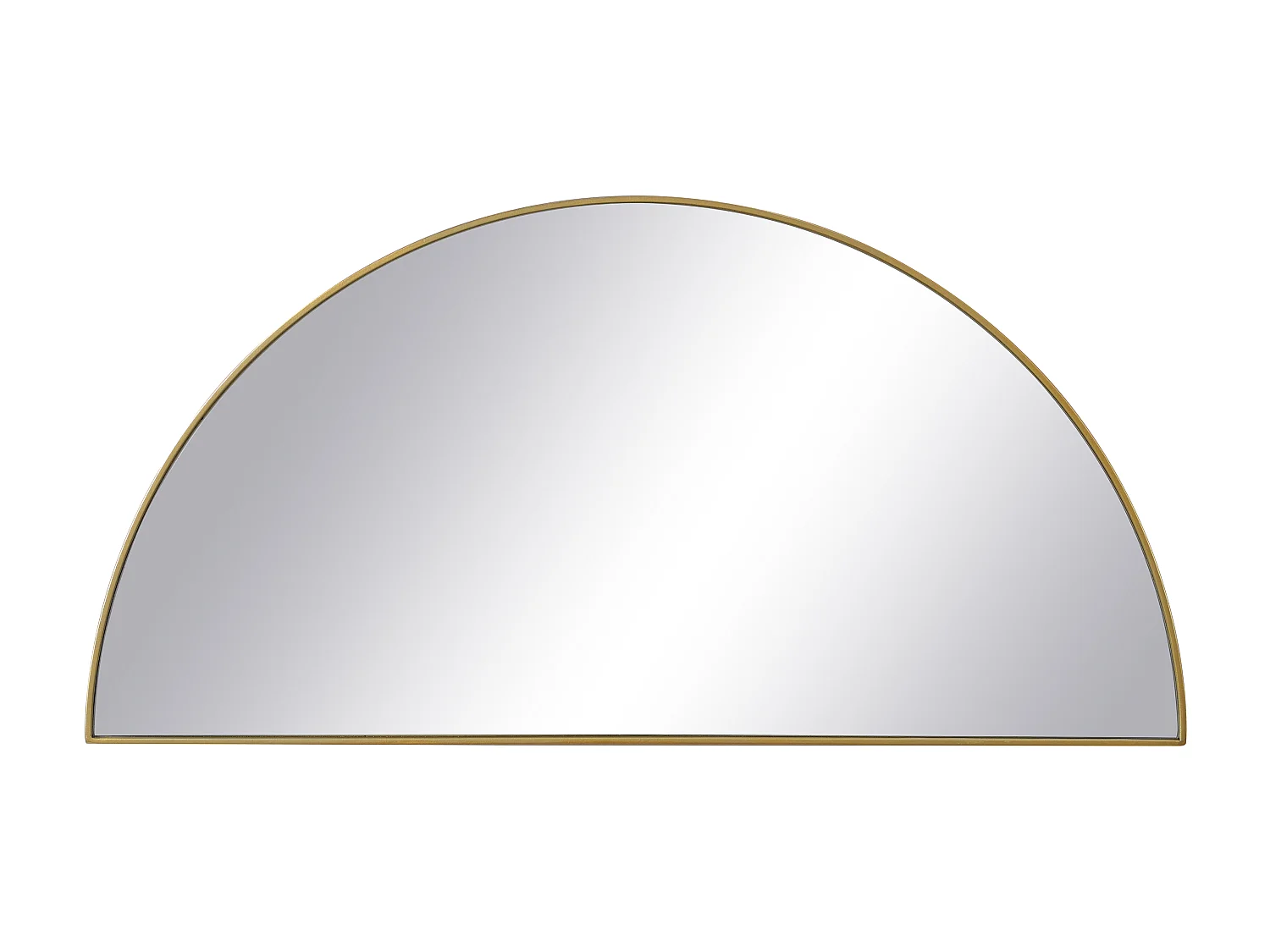 Juego de 2 espejos semicirculares design de metal - Ancho 50 x Alt. 100 cm - Dorado - GAVRA
