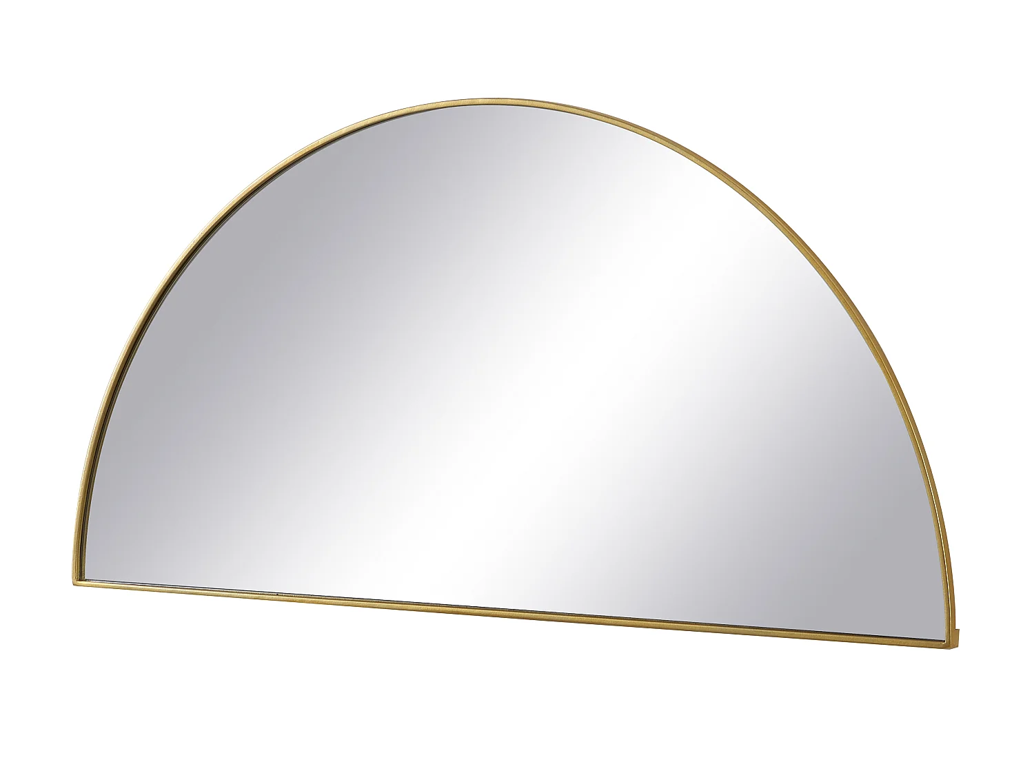Juego de 2 espejos semicirculares design de metal - Ancho 50 x Alt. 100 cm - Dorado - GAVRA