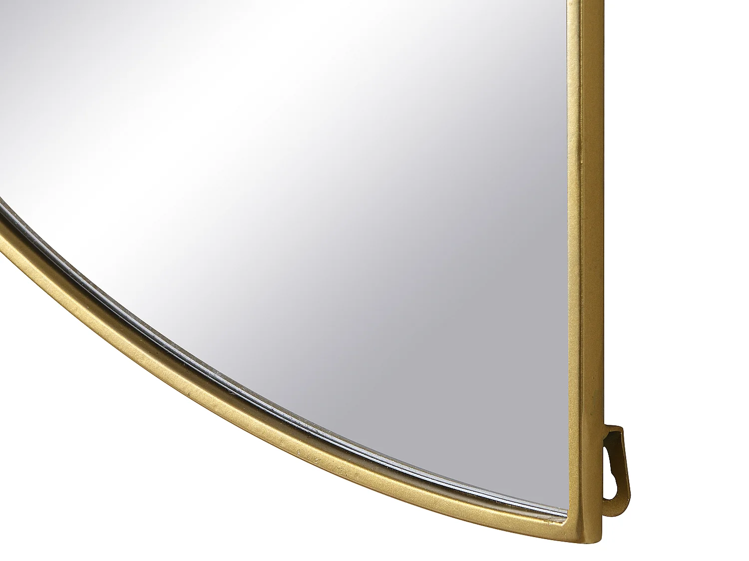 Lot de 2 miroirs demi-cercle design en métal - L.50 x H.100 cm - Doré - GAVRA