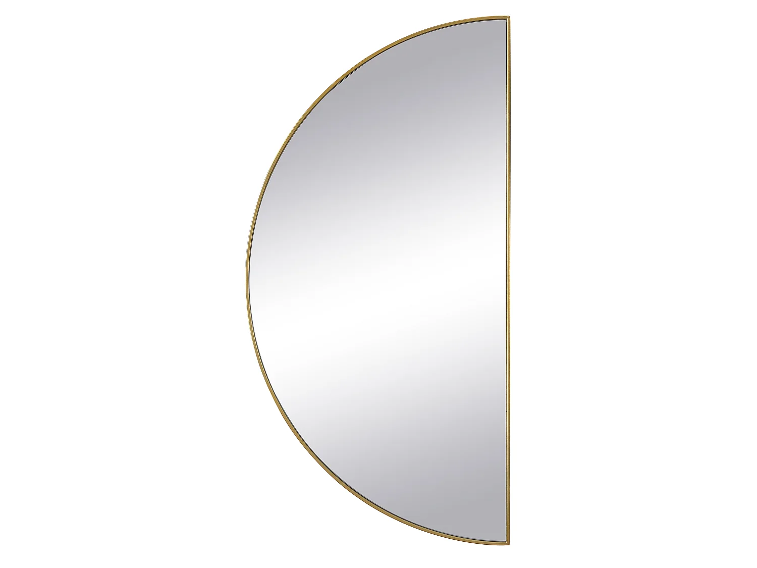 Lot de 2 miroirs demi-cercle design en métal - L.50 x H.100 cm - Doré - GAVRA