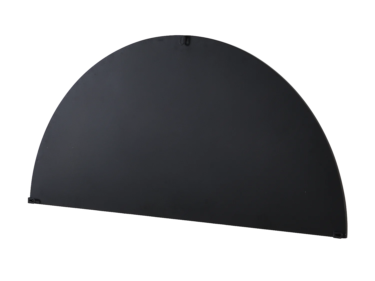 Zestaw 2 designerskich półokrągłych luster z metalu - Dł.50 x Wys.100 cm - Czarne - GAVRA