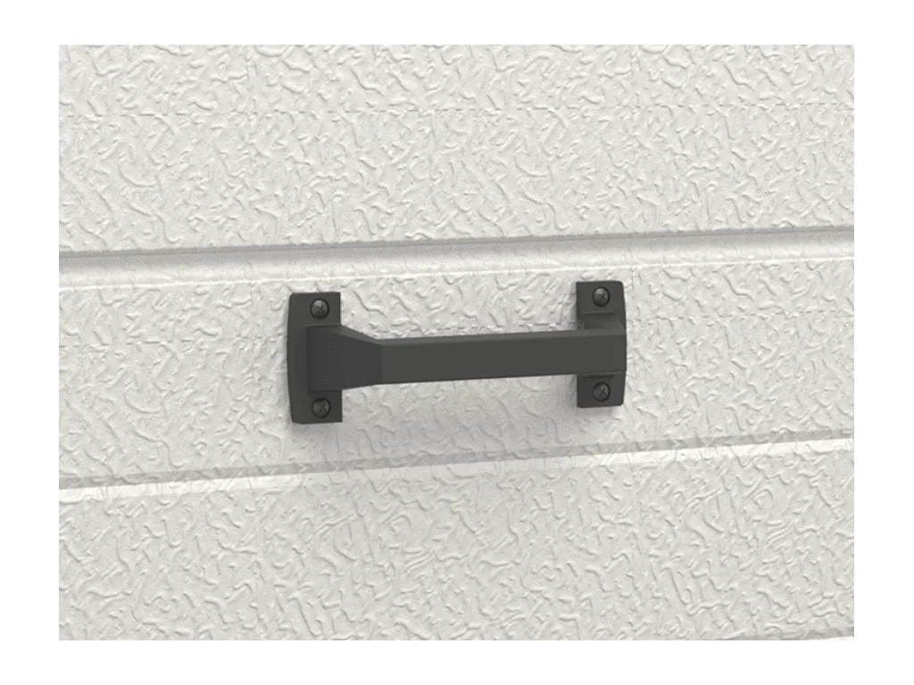 Porte de garage sectionnelle effet bois blanc avec moteur Somfy L254 x H218 cm - PRIETA