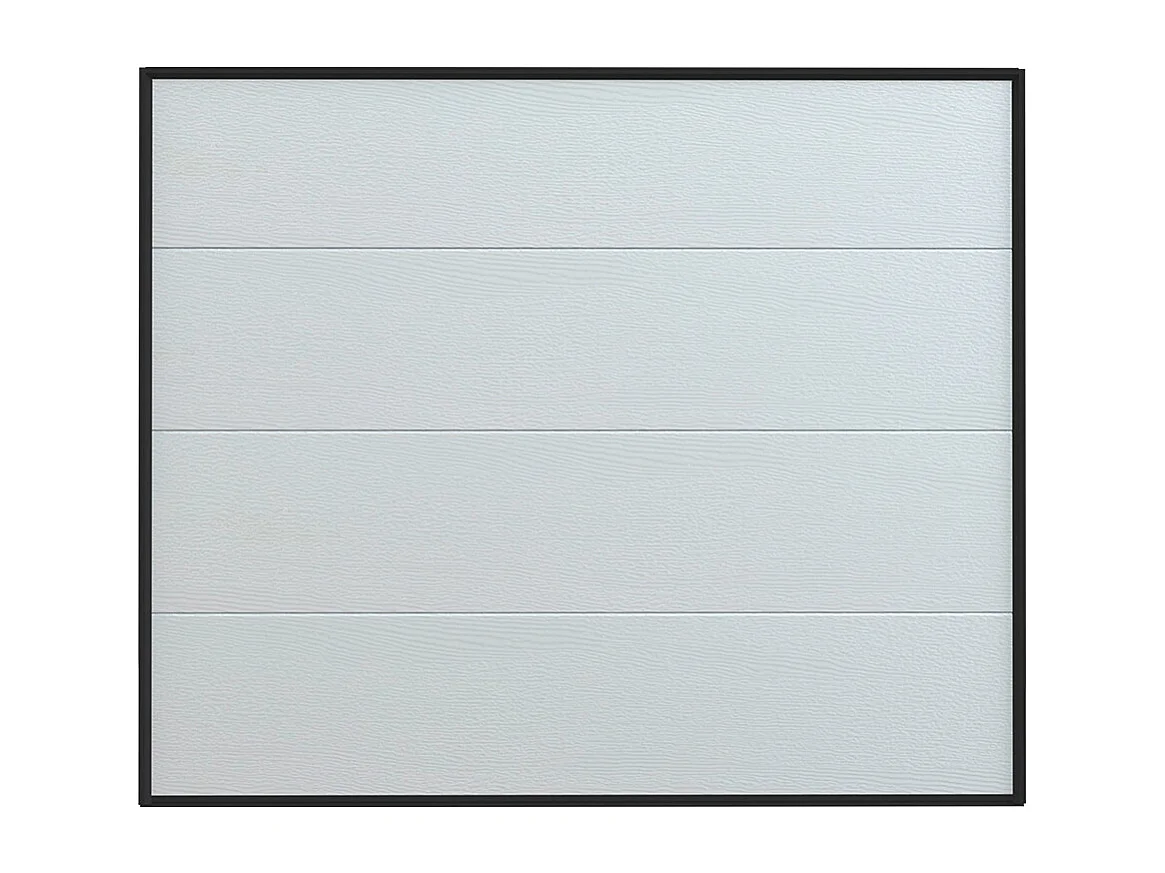 Porte de garage sectionnelle effet bois blanc motorisée L254 x H218 cm - PRIETA