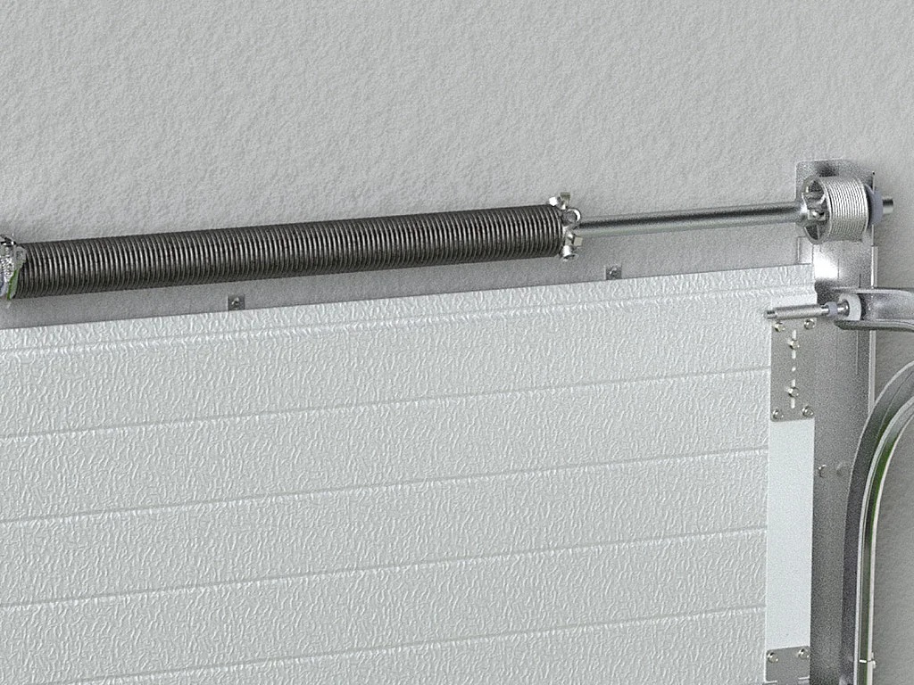 Porte de garage sectionnelle effet bois blanc motorisée L254 x H218 cm - PRIETA