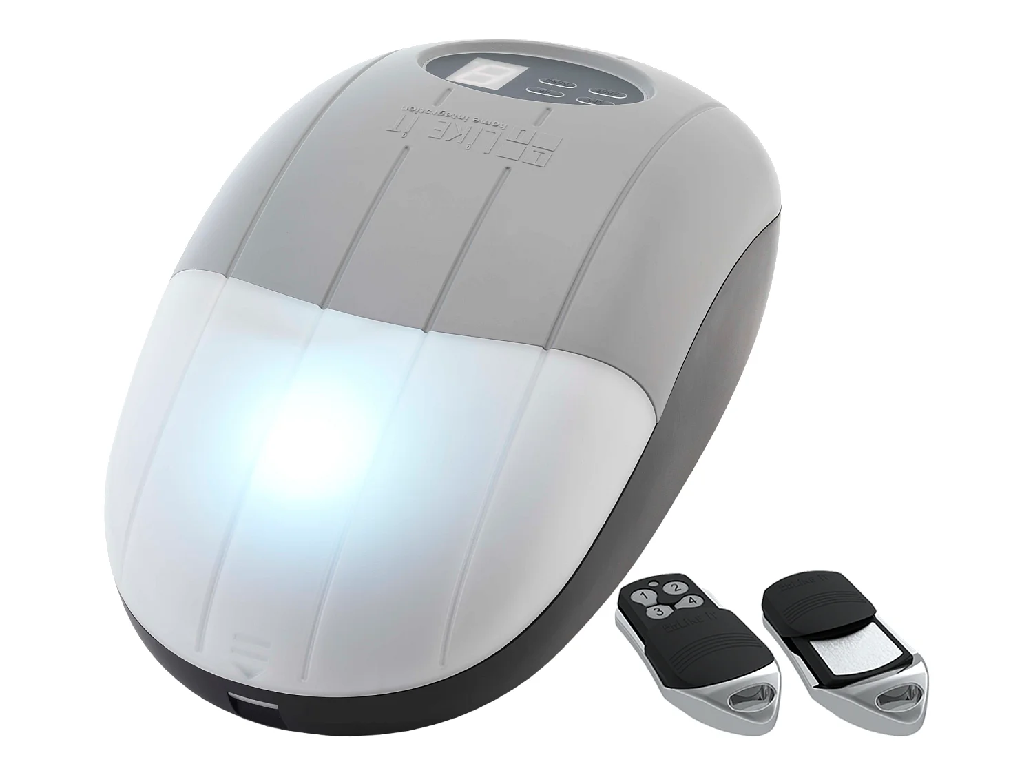 Porte de garage sectionnelle effet bois blanc motorisée L254 x H218 cm - PRIETA