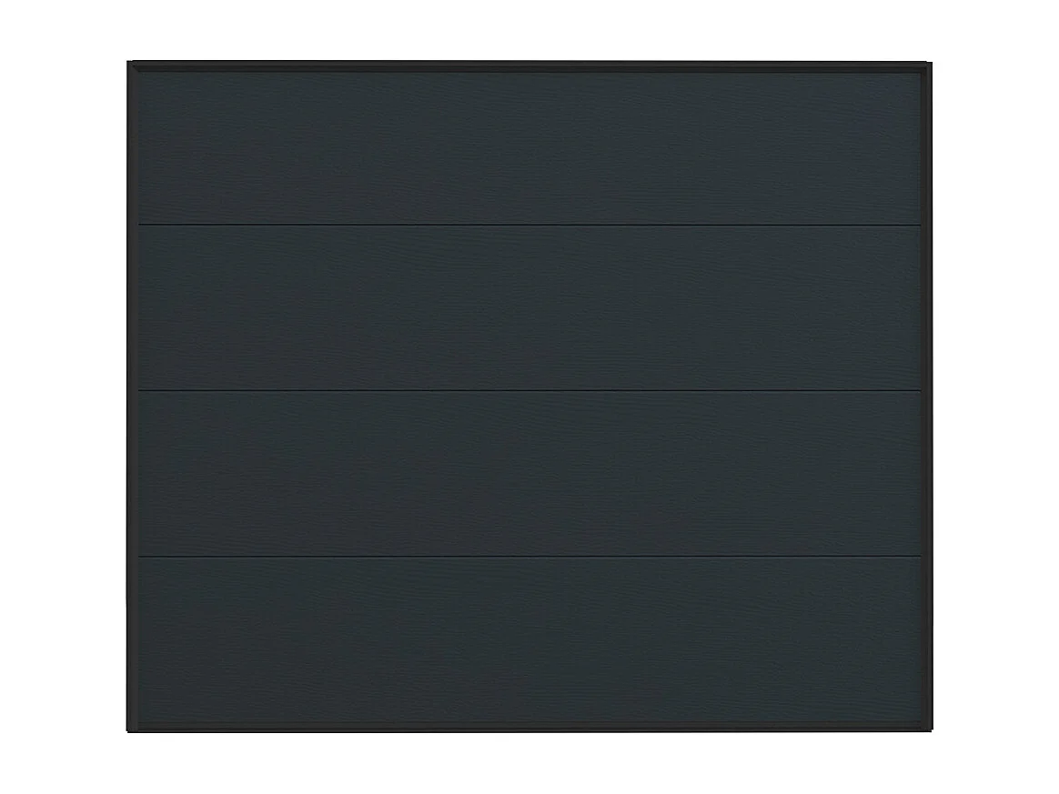 Porte de garage sectionnelle effet bois anthracite avec moteur Somfy L254 x H218 cm - PRIETA