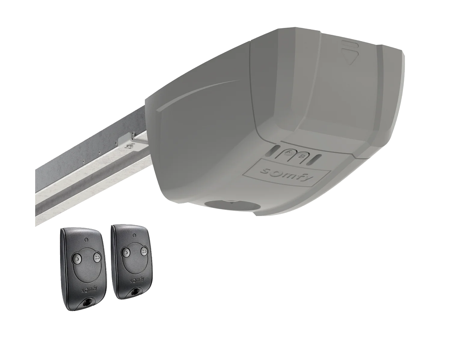 Porta per garage sezionale effetto legno con motore Somfy Antracite - PRIETA