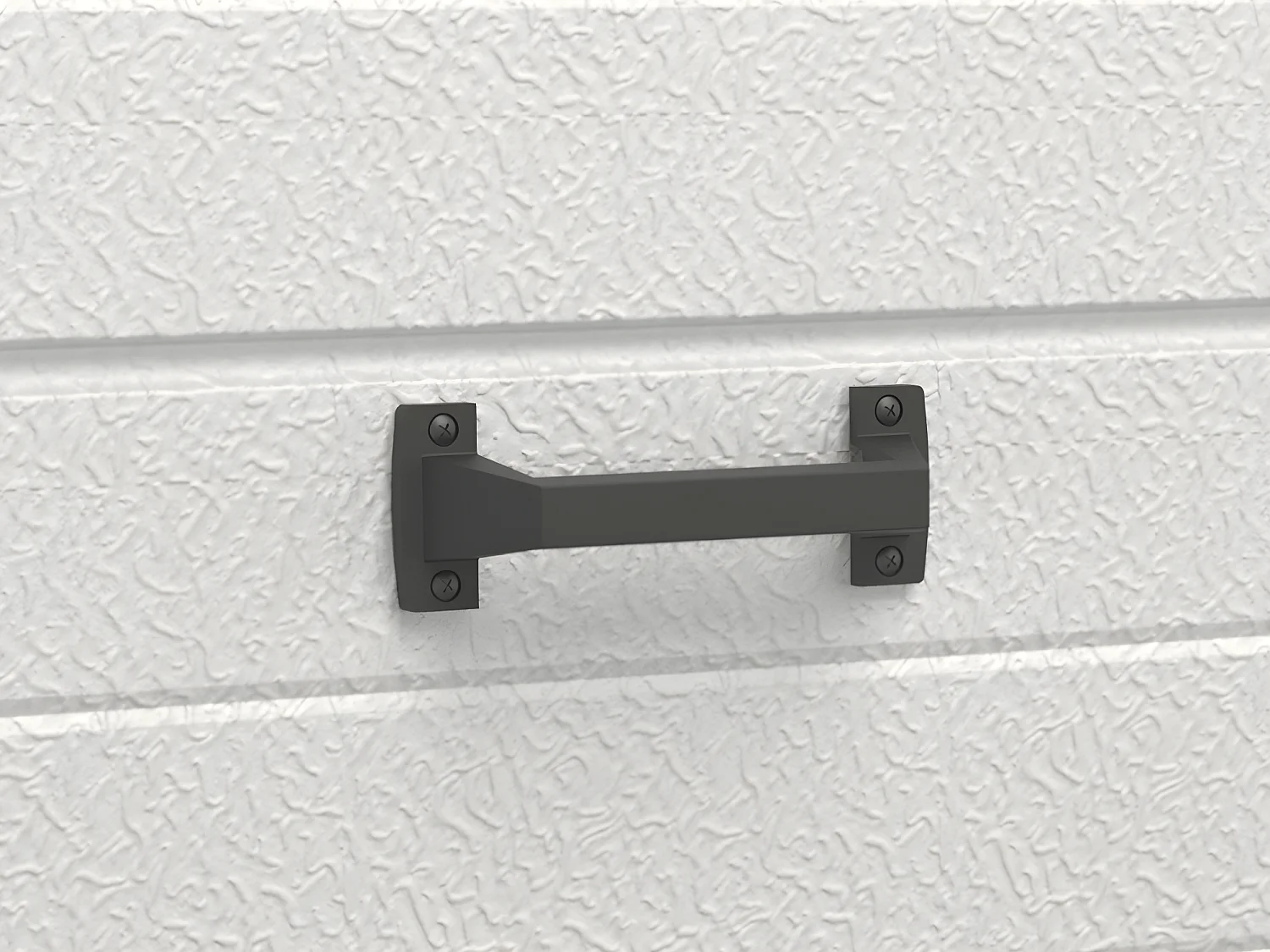 Porte de garage sectionnelle effet rainuré gris avec moteur Somfy L254 x H218 cm - NORIA
