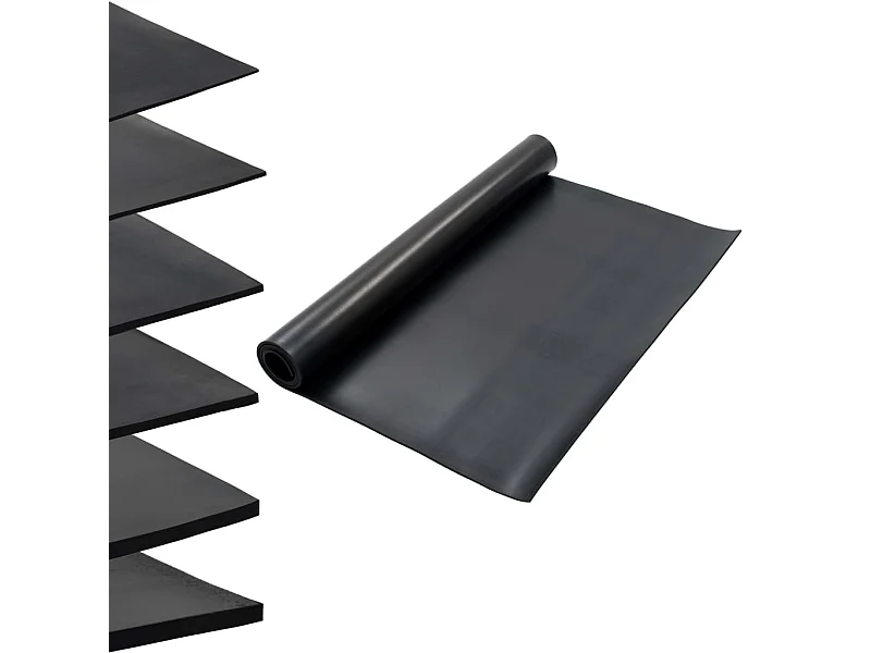 Tapis en caoutchouc antidérapant 1,2x2 m 6 mm Lisse