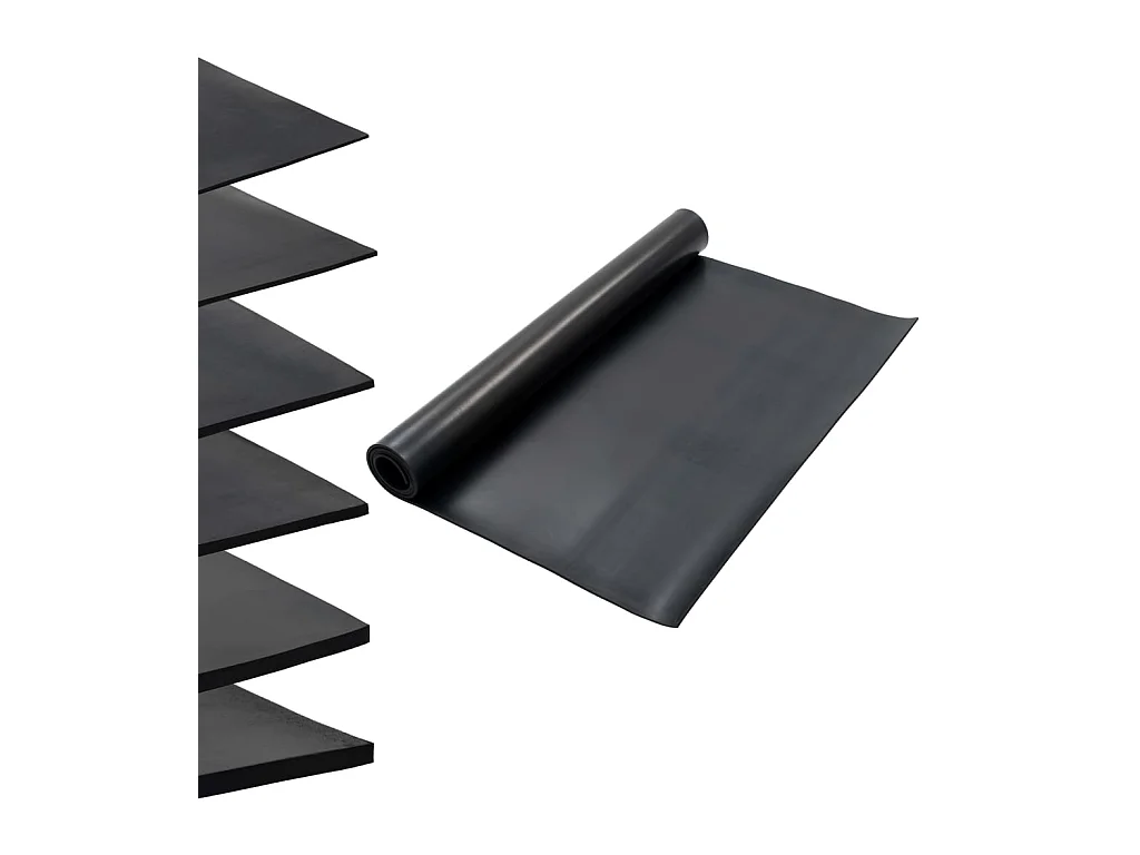 Tapis en caoutchouc antidérapant 1,2x2 m 6 mm Lisse