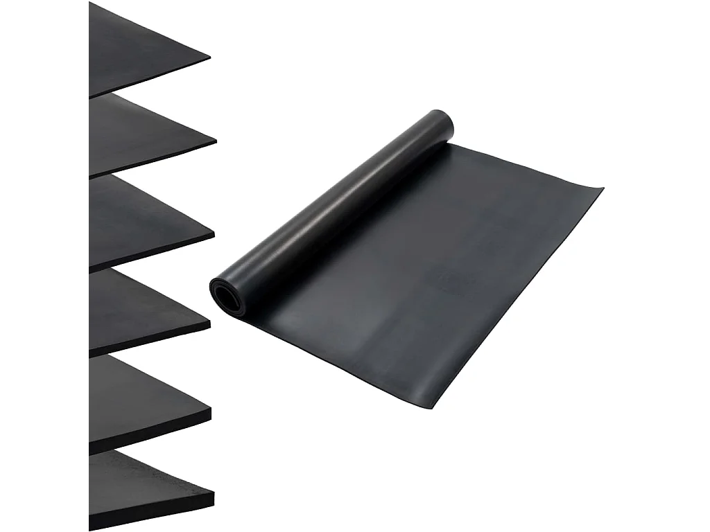 Tapis en caoutchouc antidérapant 1,2x2 m 6 mm Lisse