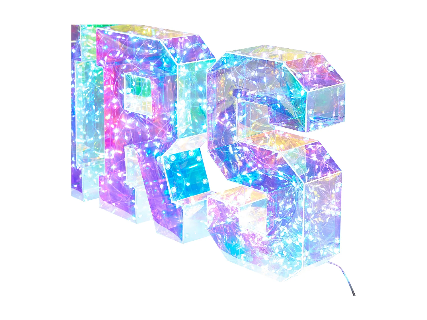 Décoration LED Texte POLLUX Multicolore