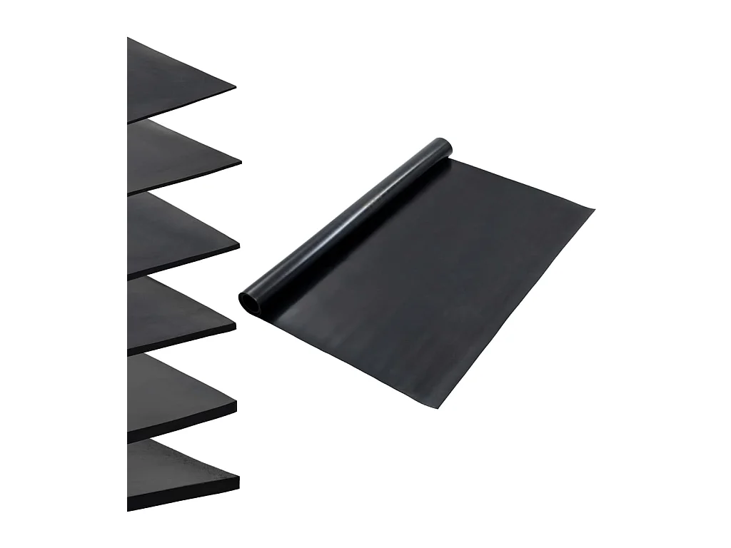 Tapis en caoutchouc antidérapant 1,2x2 m 2 mm Lisse