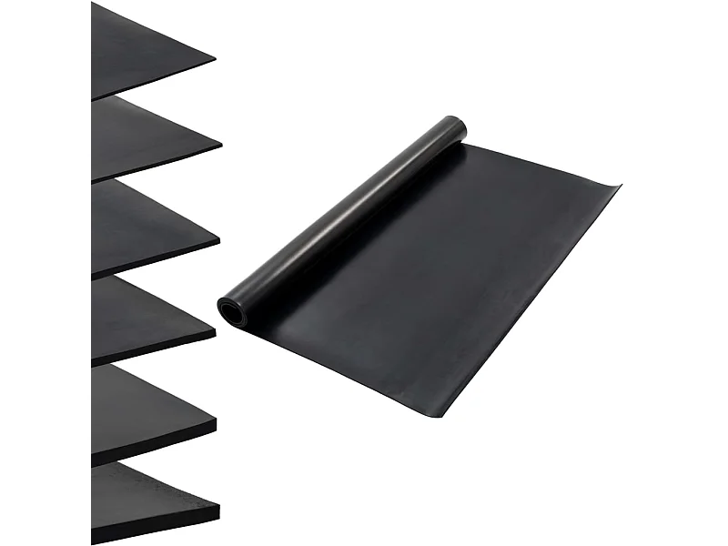 Tapis en caoutchouc antidérapant 1,2x2 m 4 mm Lisse