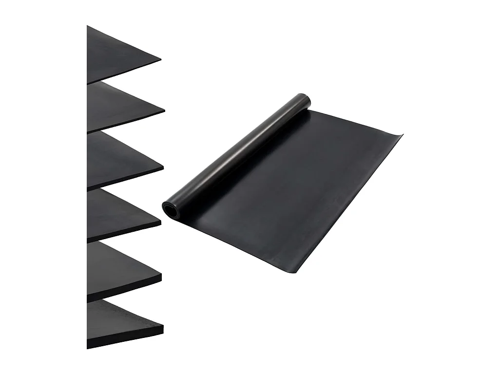 Tapis en caoutchouc antidérapant 1,2x2 m 4 mm Lisse