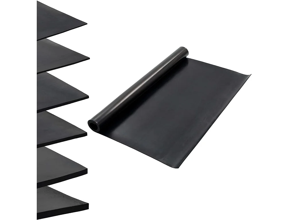 Tapis en caoutchouc antidérapant 1,2x2 m 4 mm Lisse