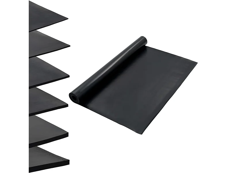 Tapis en caoutchouc antidérapant 1,2x5 m 2 mm Lisse