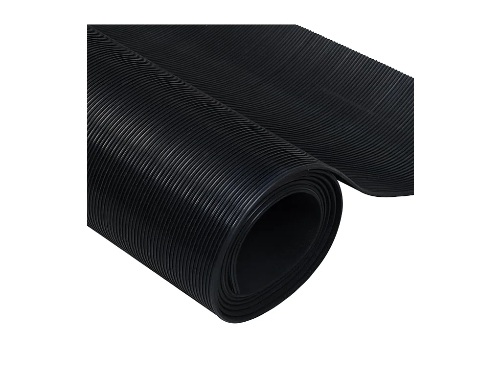 Tapis en caoutchouc antidérapant 2 x 1m Modèle à nervures fines