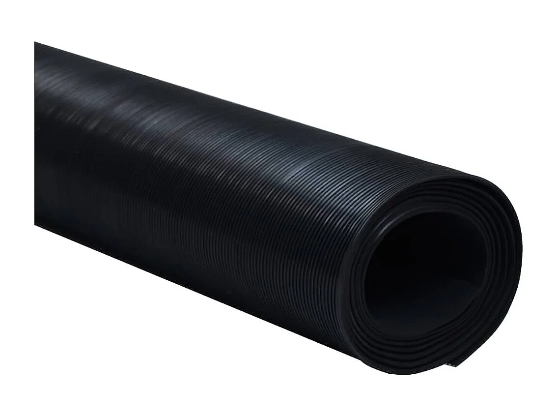 Tapis en caoutchouc antidérapant 2 x 1m Modèle à nervures fines