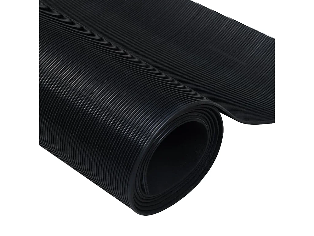 Tapis en caoutchouc antidérapant 2 x 1m Modèle à nervures fines