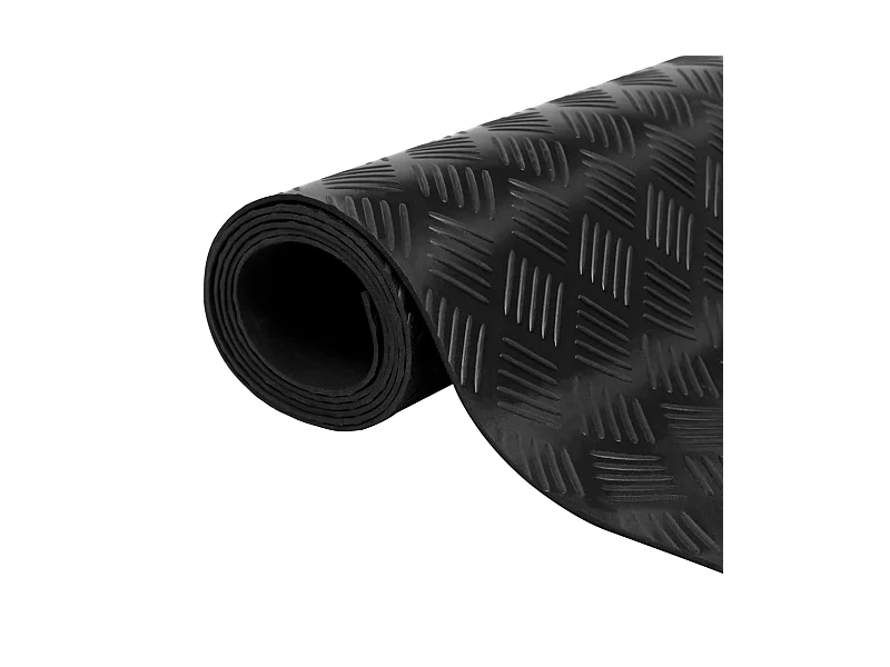 Tapis en caoutchouc antidérapant 2 x 1 m Modèle strié