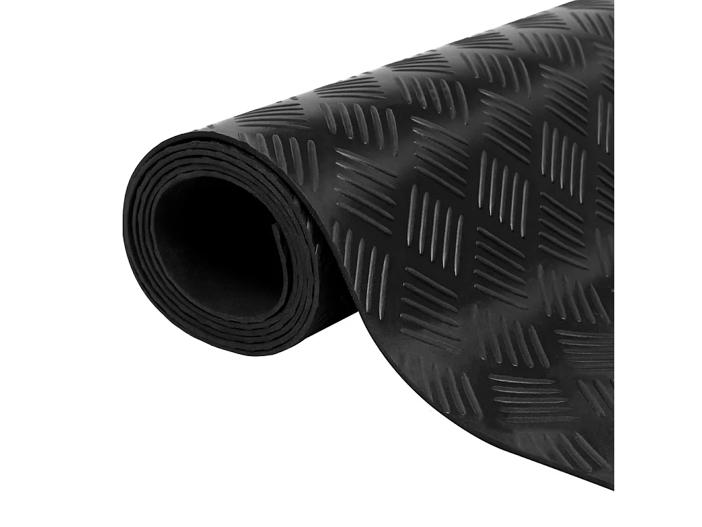 Tapis en caoutchouc antidérapant 2 x 1 m Modèle strié