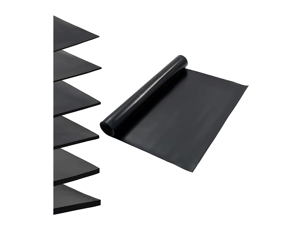 Tapis en caoutchouc antidérapant 1,2x5 m 3 mm Lisse