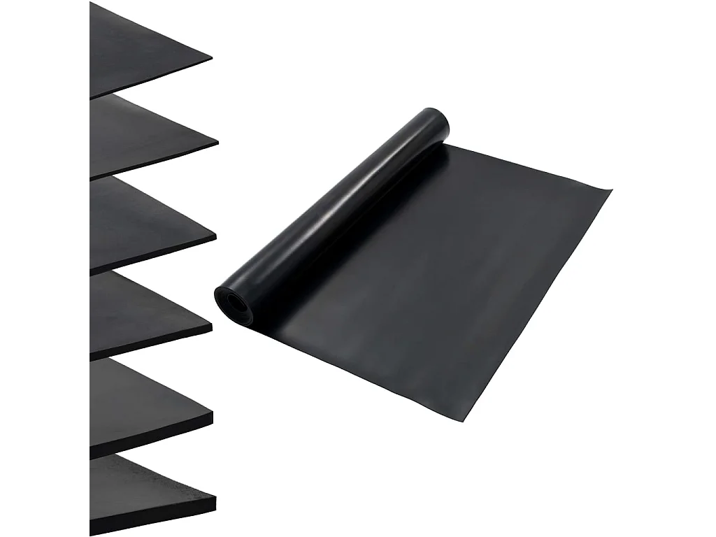 Tapis en caoutchouc antidérapant 1,2x5 m 3 mm Lisse