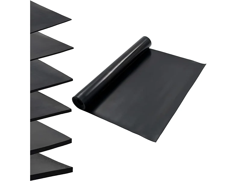 Tapis en caoutchouc antidérapant 1,2x5 m 3 mm Lisse