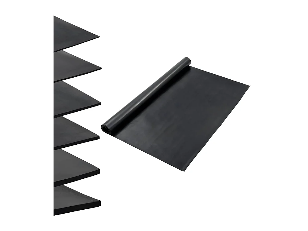 Tapis en caoutchouc antidérapant 1,2x2 m 1 mm Lisse