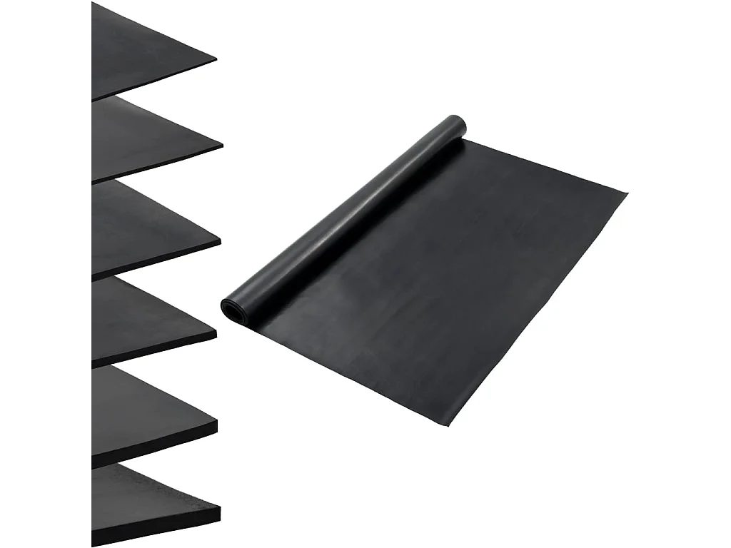 Tapis en caoutchouc antidérapant 1,2x2 m 1 mm Lisse