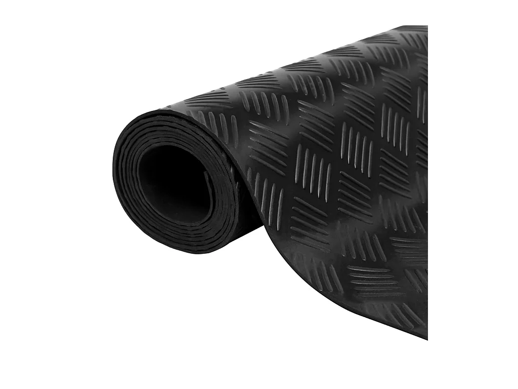 Tapis en caoutchouc antidérapant 1,5x2 m 3 mm Quadrillage