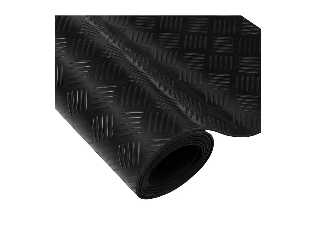 Tapis en caoutchouc antidérapant 1,5x2 m 3 mm Quadrillage