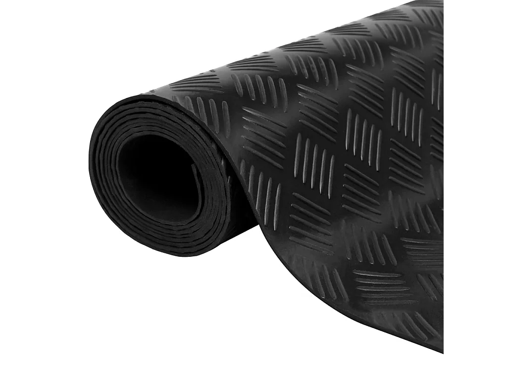 Tapis en caoutchouc antidérapant 1,5x2 m 3 mm Quadrillage