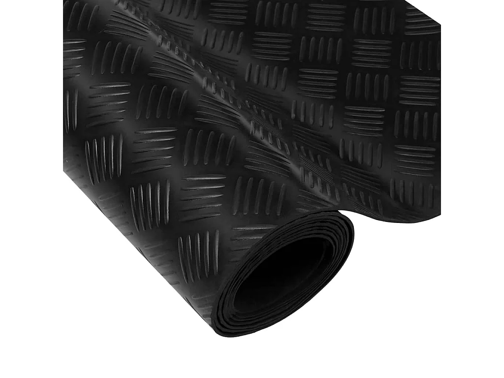 Tapis en caoutchouc antidérapant 1,5x2 m 3 mm Quadrillage