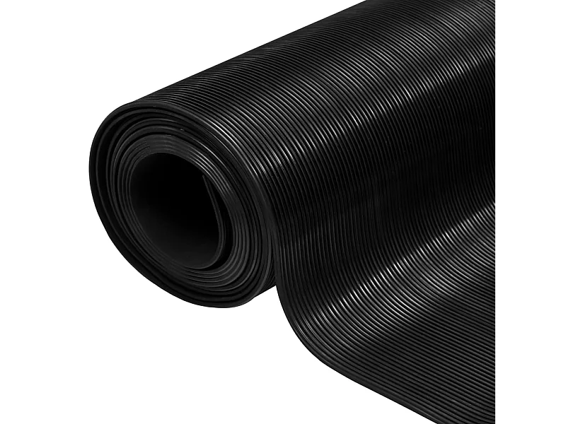 Tapis en caoutchouc antidérapant 1,5x4 m 3 mm Nervure fine