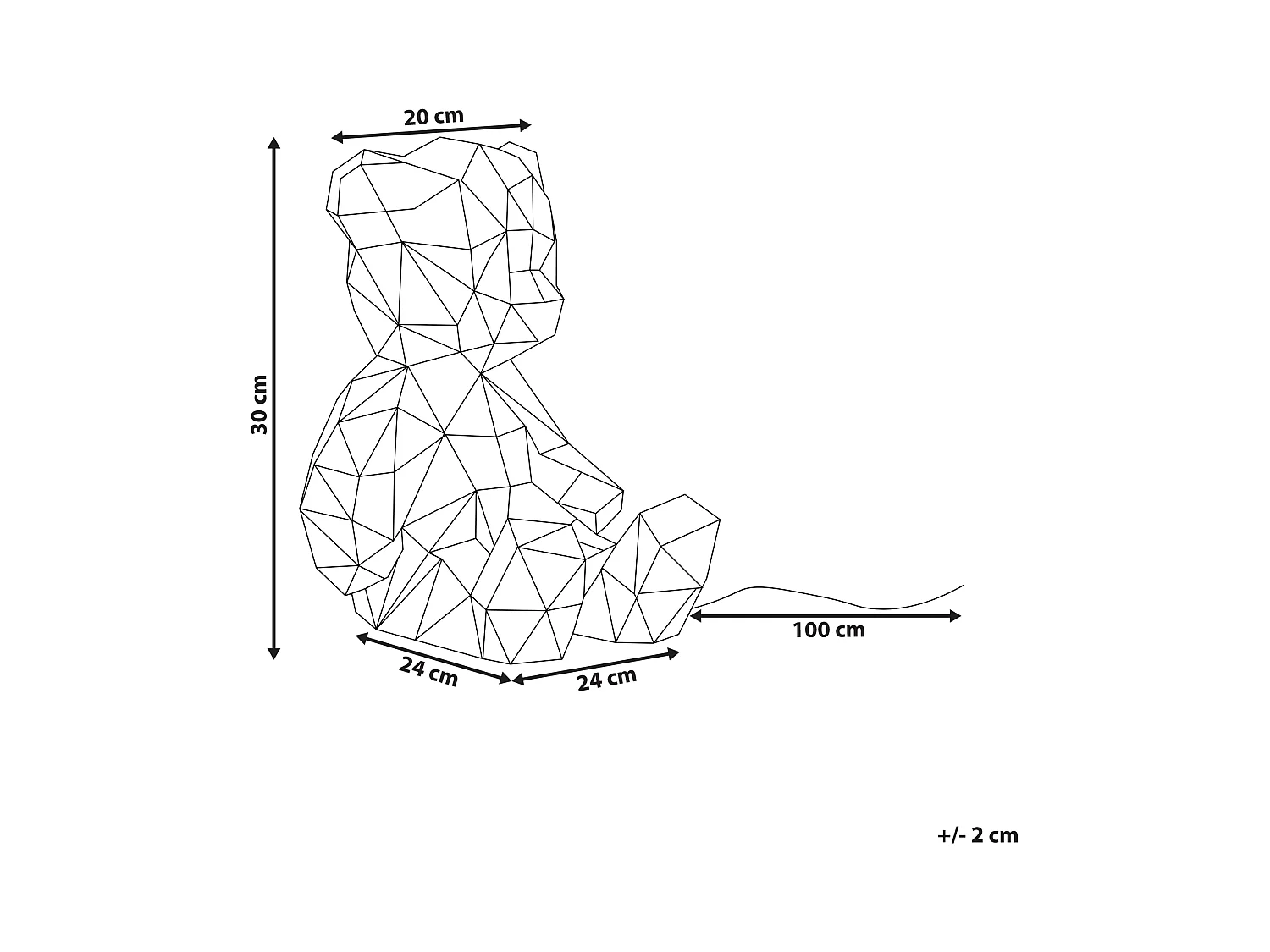 Décoration LED Ours en peluche HADAR Multicolore