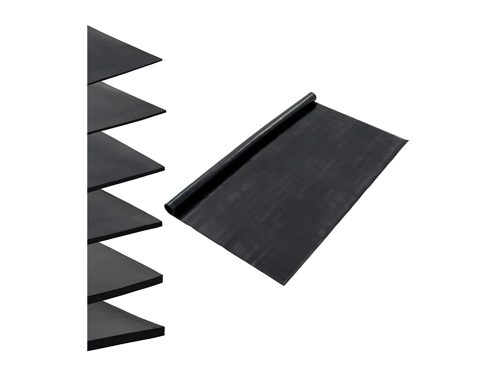 Tapis en caoutchouc antidérapant 1,2x5 m 1 mm Lisse