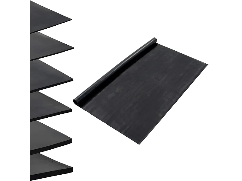 Tapis en caoutchouc antidérapant 1,2x5 m 1 mm Lisse