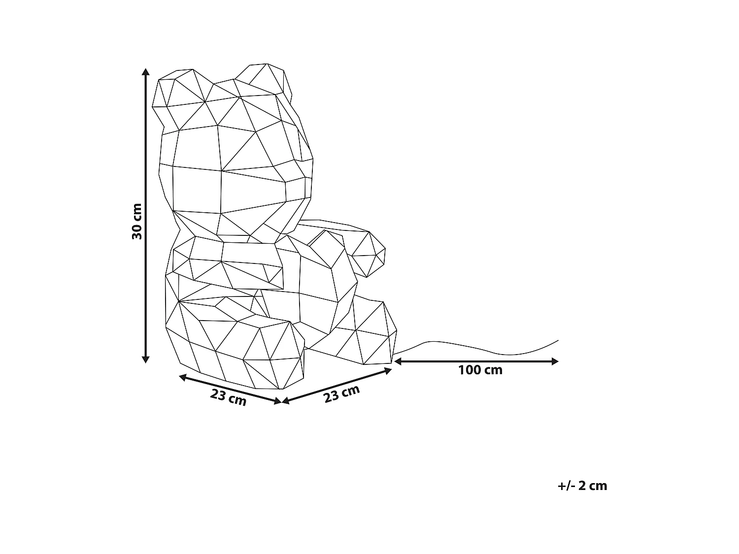 Décoration LED Ours en peluche RIGEL avec l'application Multicolore