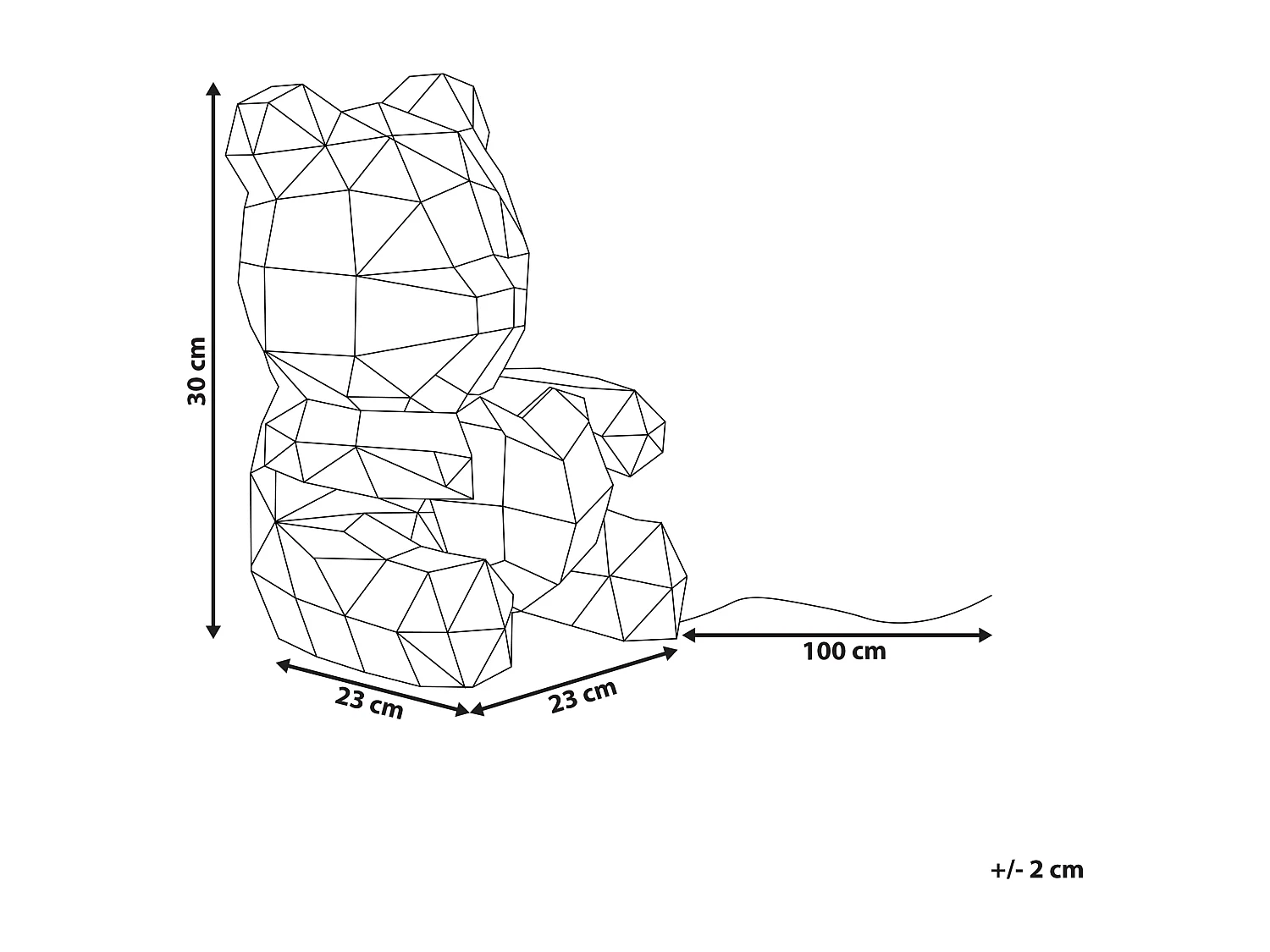 Décoration LED Ours en peluche RIGEL avec l'application Multicolore